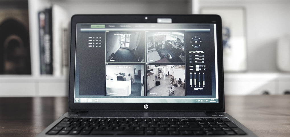 Photo of CCTV software on a laptop