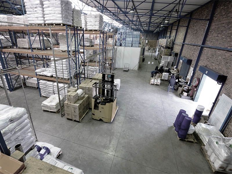 Photo of a warehouse from a CCTV camera